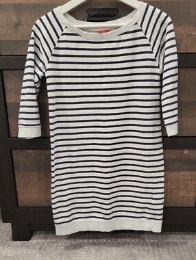 Esprit Red-Tagged Striped Dress in Navy & Gray